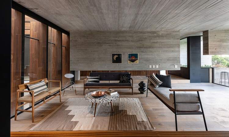 Casa Patios / Ricardo Yslas Gámez Arquitectos - Interior Photography, Living Room, Sofa, Beam