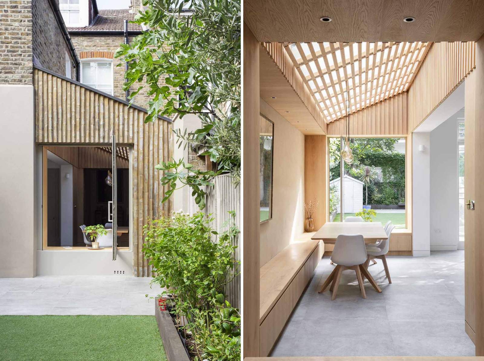 A Re-Imagined Side Extension With A Slatted Wood Design