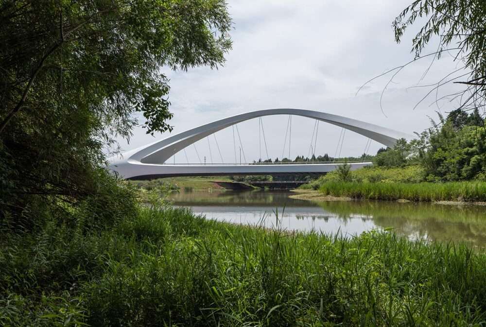 Complete Jiangxi River Bridge made of dynamic curves