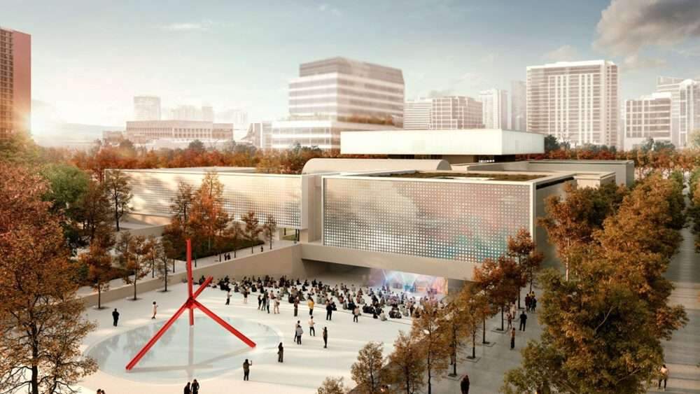 The Dallas Museum of Art design with a dramatic floating square extension