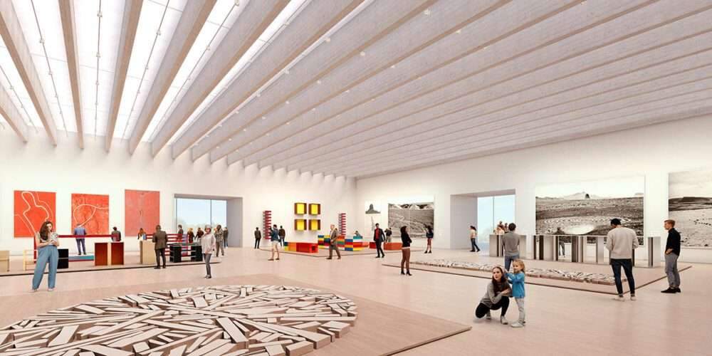 The Dallas Museum of Art design with a dramatic floating square extension