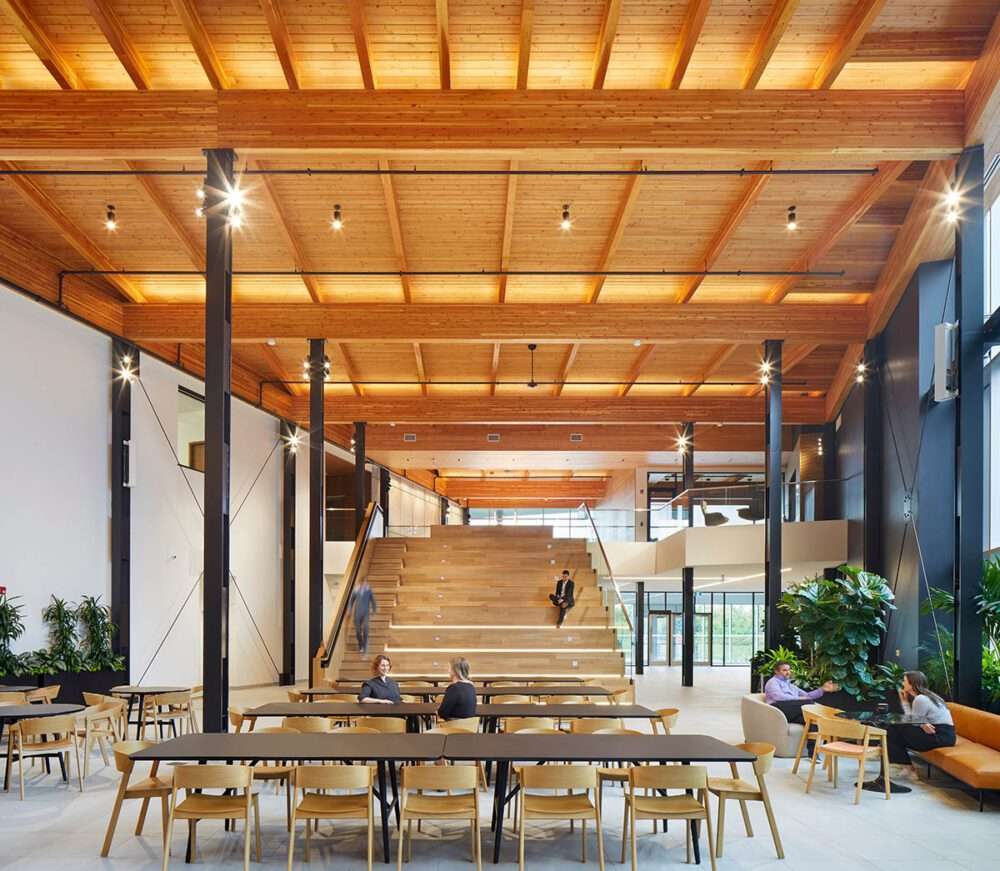 Creating warm sun-filled interiors for an office in Ottawa