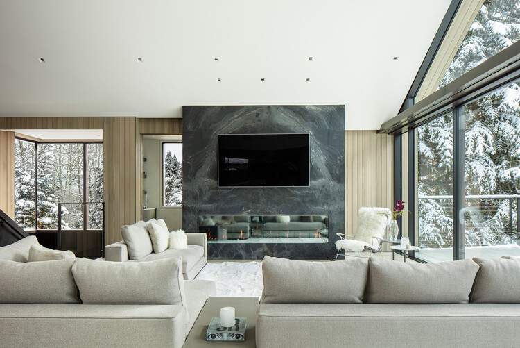Aspen Residence / KAA Design Group - Interior Photography, Living Room, Sofa, Windows