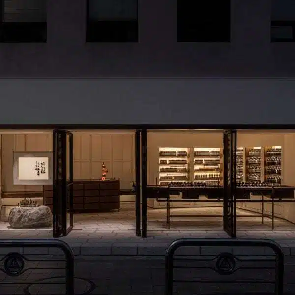 Traditional Korean pavilions inform open-sided Aesop store in Seoul