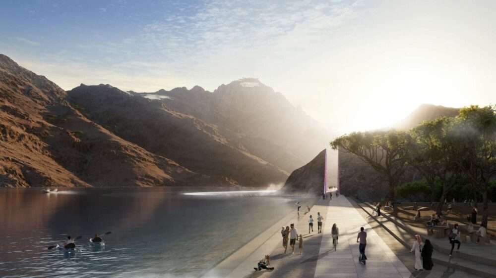 Signing an agreement to open two luxury hotels in Trogena in NEOM Mountains