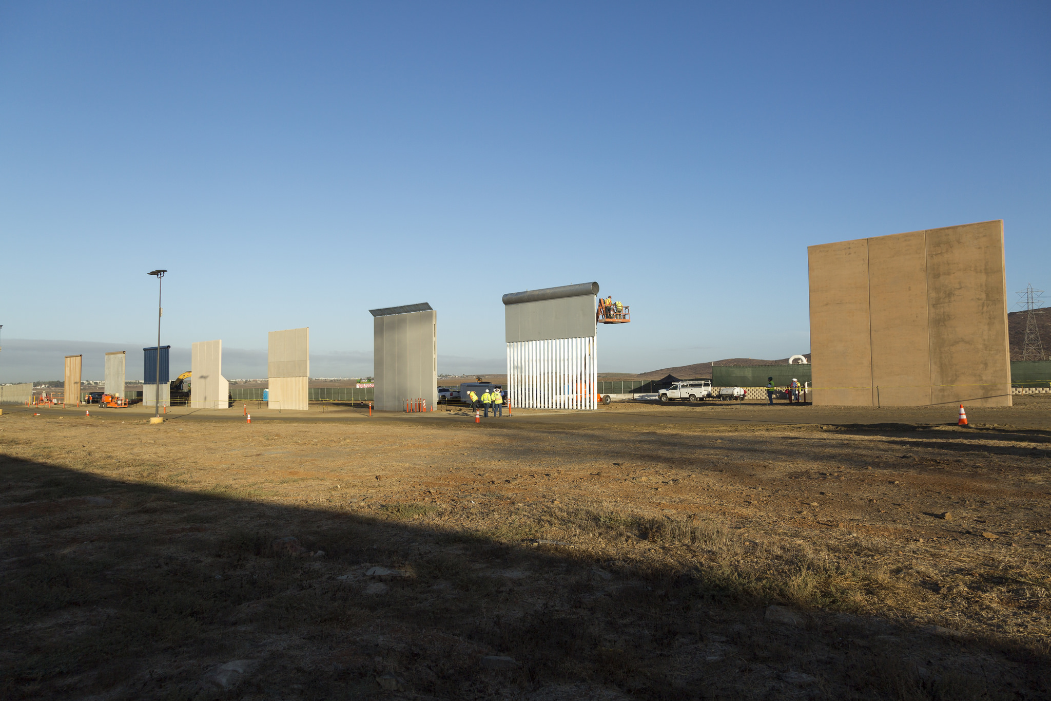 Photo of wall sections in the desert