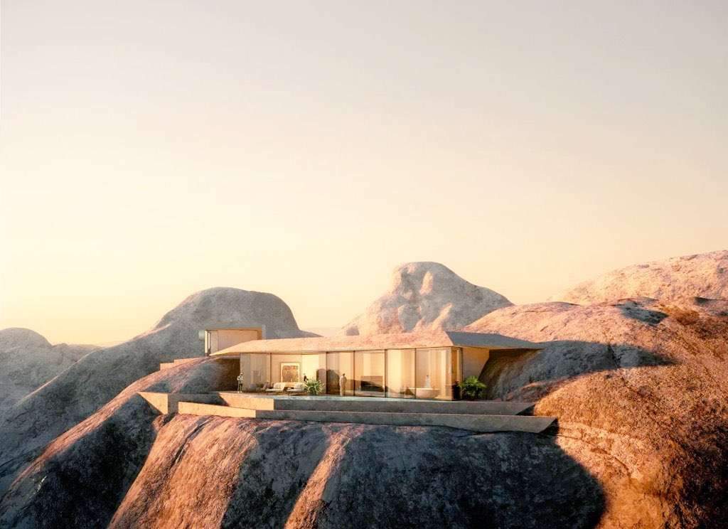Desert Rock Resort between the picturesque mountains of the Red Sea