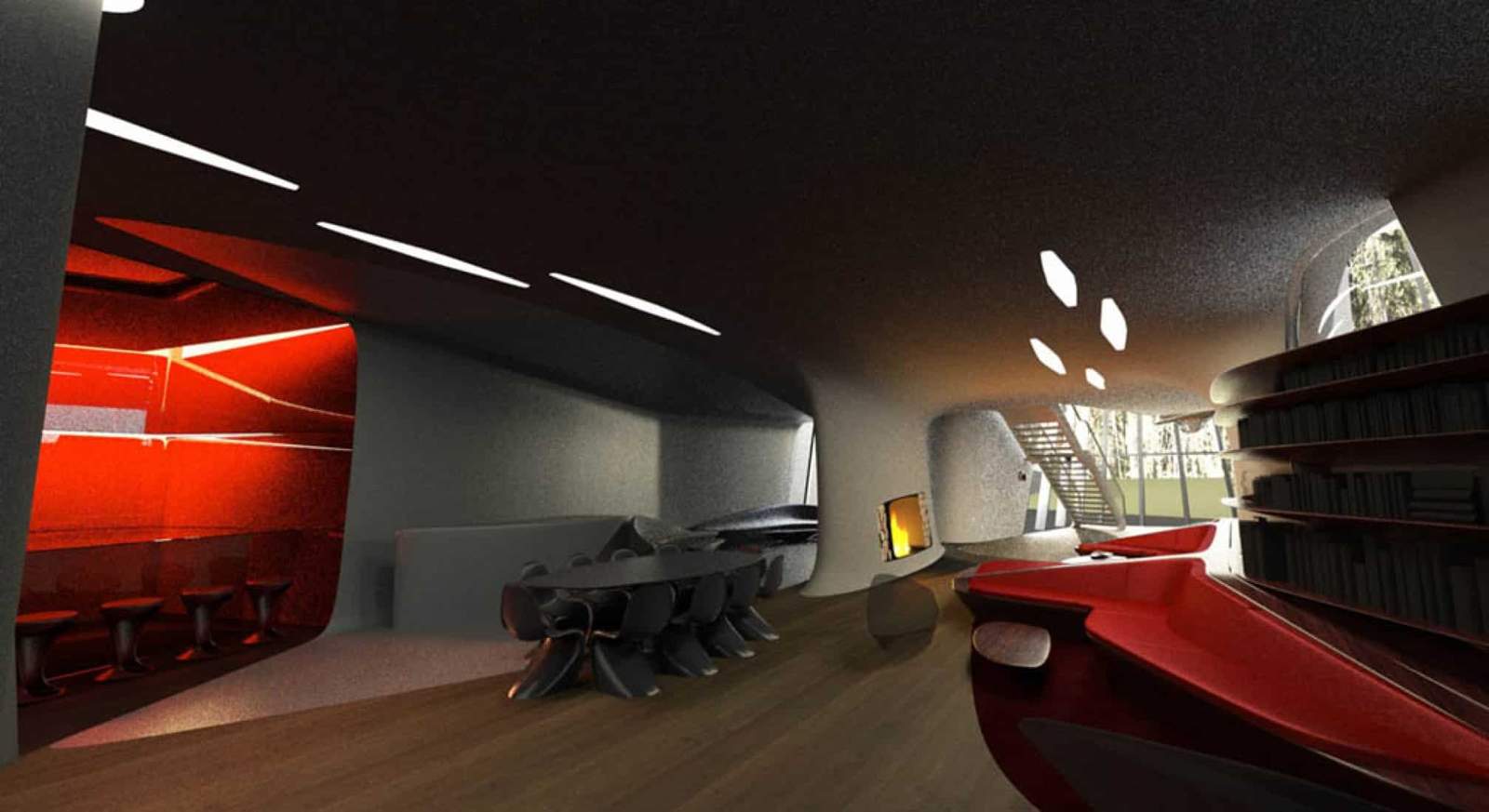 Designing a house for Zaha Hadid in a forest in Moscow to be a distinctive architectural masterpiece