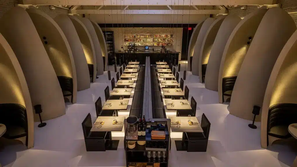 تصميم مطعم Workshop Kitchen & Bar الفريد