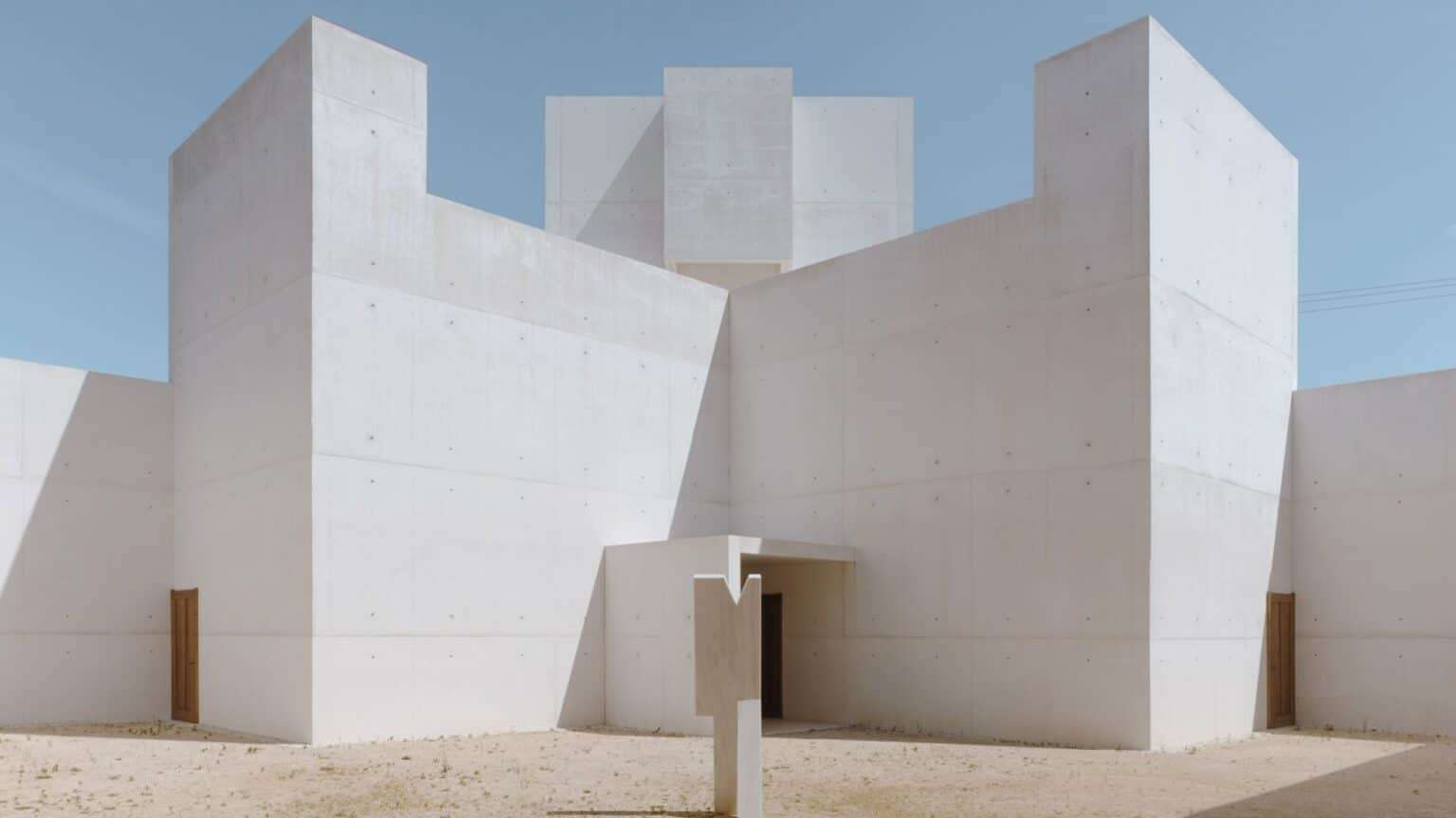  lvaro siza designs angular concrete extension for monastery of le a do