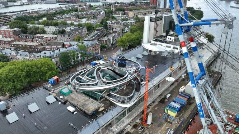 MAD’s Spiral Steel Staircase Tops Rotterdam’s Fenix Museum