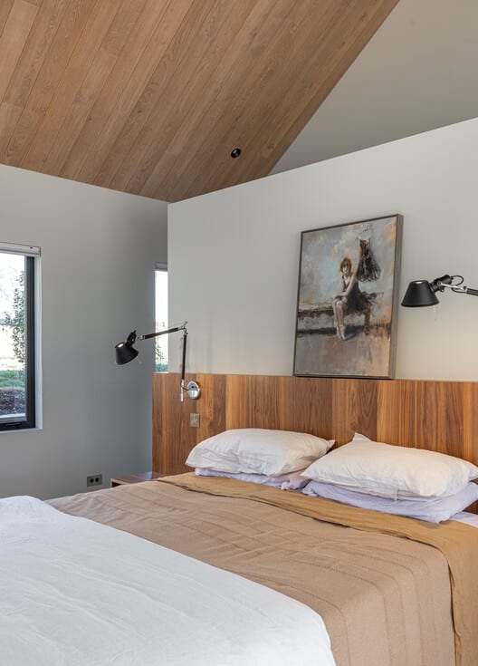 الصفحة الرئيسية لجامع الأعمال الفنية / المهندسون المعماريون بن هدسون - التصوير الداخلي، غرفة النوم، النوافذ، السرير