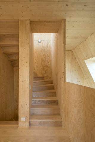 Living Places Copenhagen house in timber inside and out with large openings and light colours