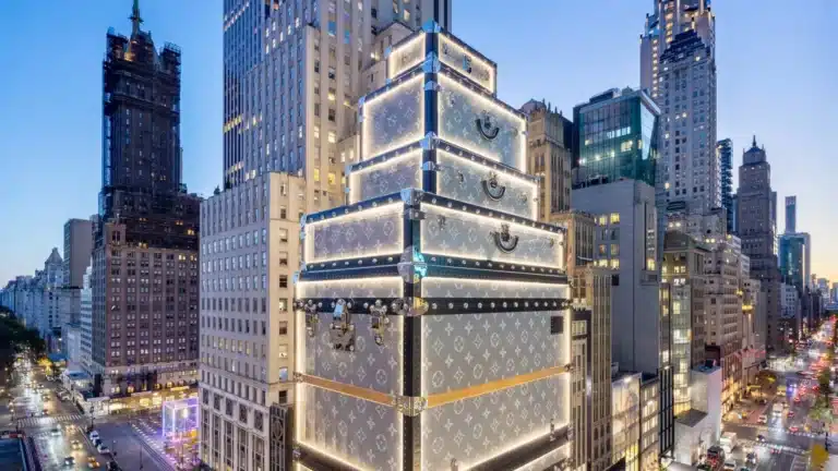 Louis Vuitton Flagship Store Disguised as Stack of Luggage Trunks