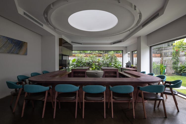 CieL Dining / Eigh-T Architects - التصوير الداخلي، غرفة الطعام، الطاولة، الكرسي، الزجاج