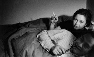 black and white images of people sleeping