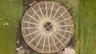 Construction process of toroid at Fundacion Organizmo view from above