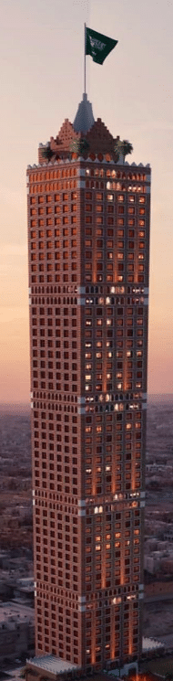 "Tuwaiq Heritage Tower in Riyadh, showcasing its unique design that blends traditional and modern elements."