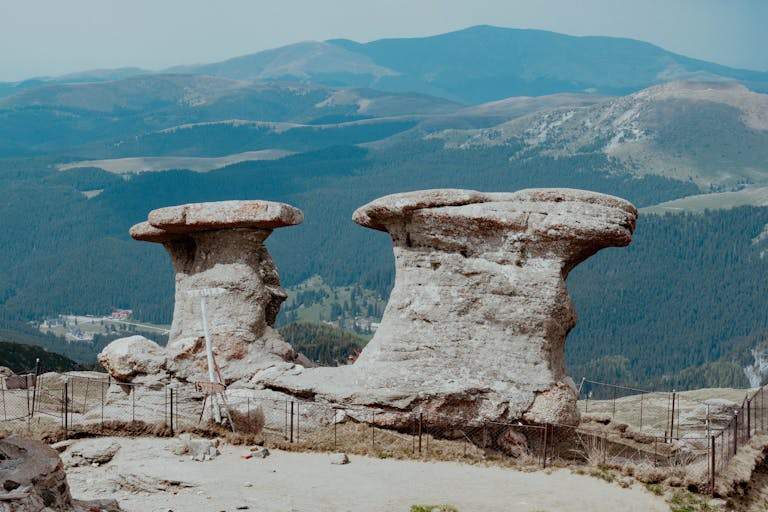 Discover the captivating rock formations of Bucegi Mountains, a scenic landmark in Romania.