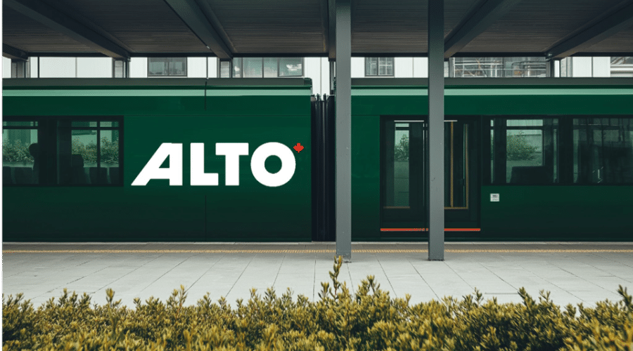 The Alto high-speed train standing still at a station