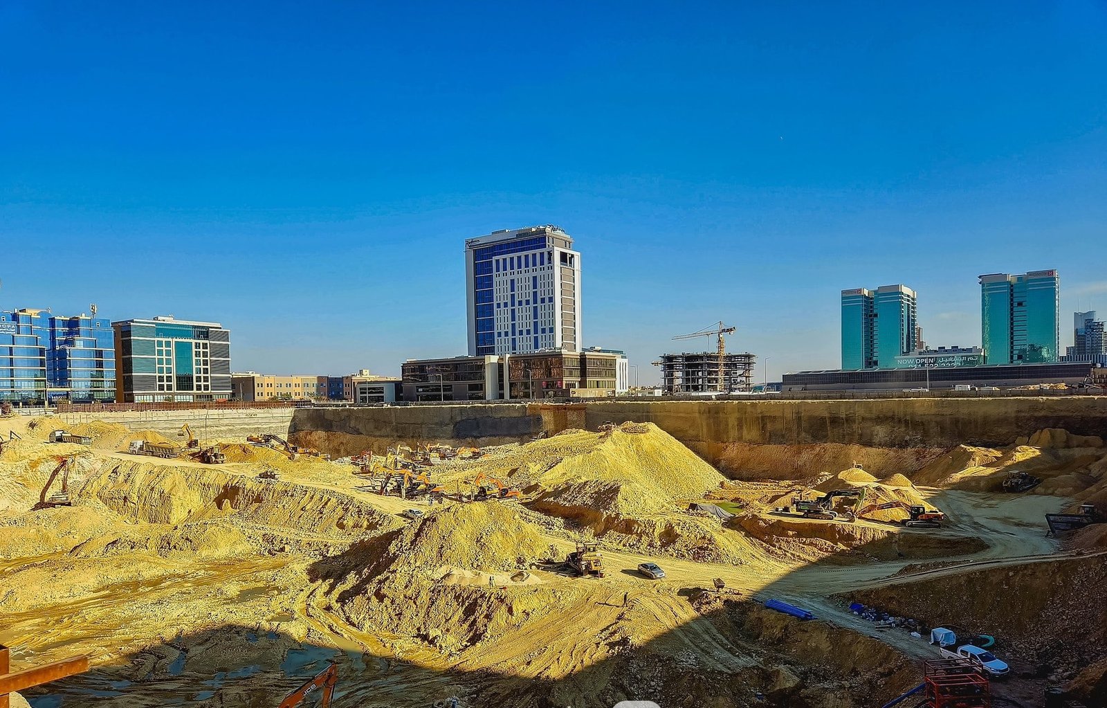 Excavation work continues on the 