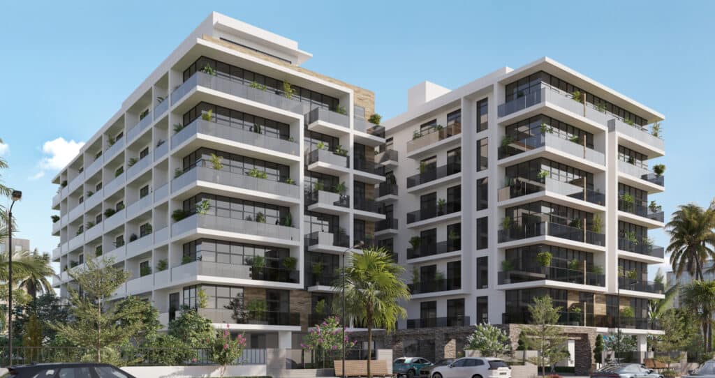 A luxury residential complex in Dubai, featuring modern architectural design, green landscapes, and high-end amenities, developed by Dugasta Properties.