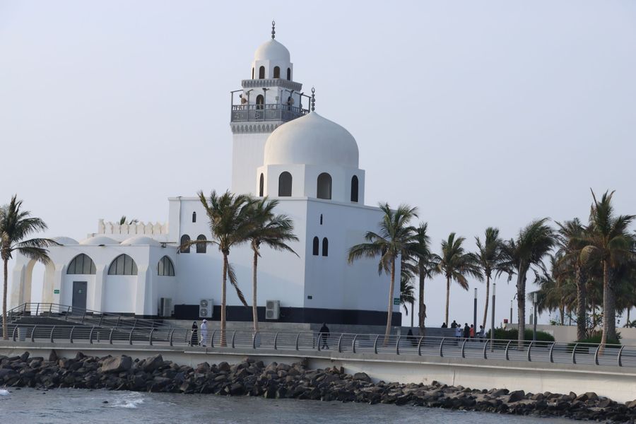 Al-Jazeera Mosque in Jeddah, overlooking the Red Sea