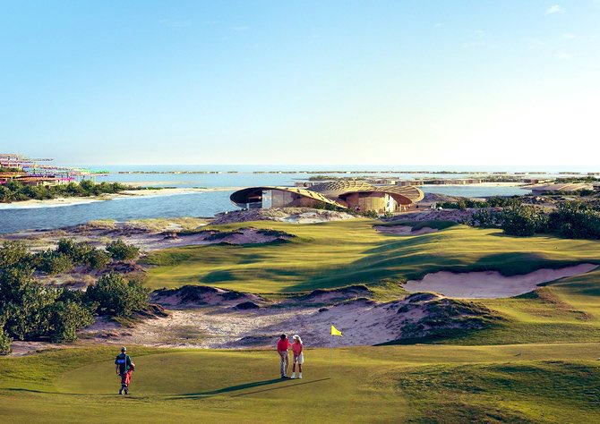 the golf course on Shura Island within the Red Sea destination2