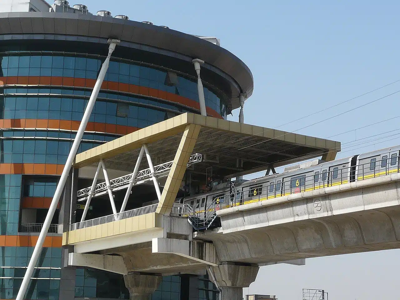 Millennium City Centre Metro Station in Gurgaon, India