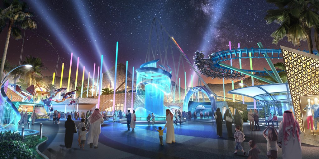 Equipment and facade installation works at Six Flags Qiddiya2