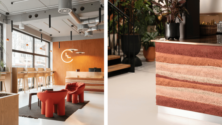 Step inside Clockwise Bremen, a new co-working space in Germany that ripples with geological nods