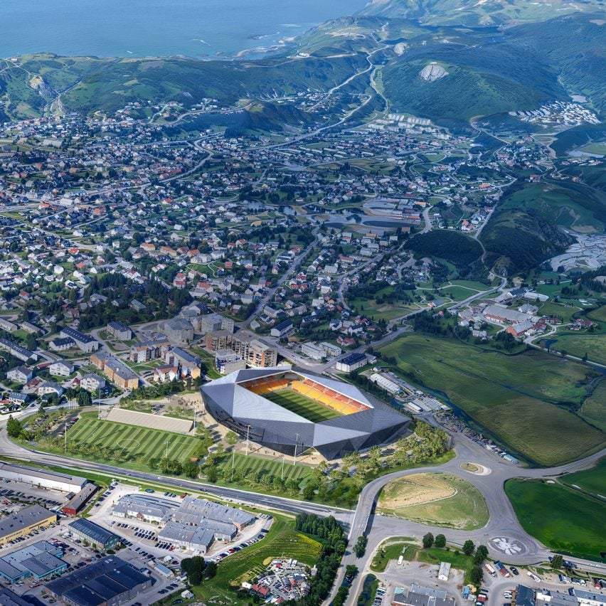 Nordic Office of Architecture Unveils Arctic Arena: A Diamond-Inspired Stadium for Norway’s FK Bodø/Glimt  