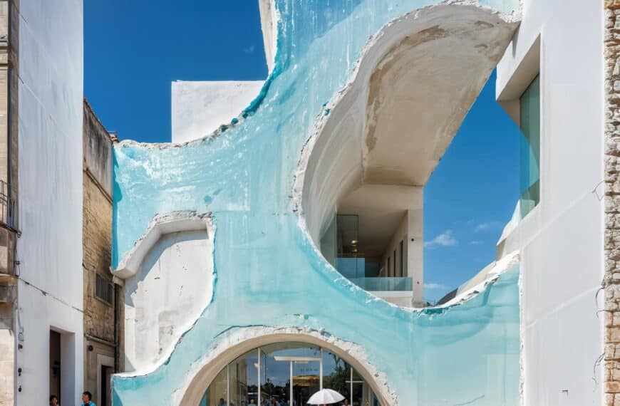 "Historic Cordoba walls integrated with futuristic retail interior at Tiffany’s flagship store"