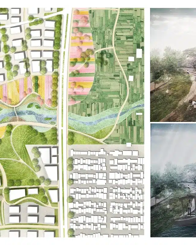 Urban and architectural design workshop visualizations for urban space planning