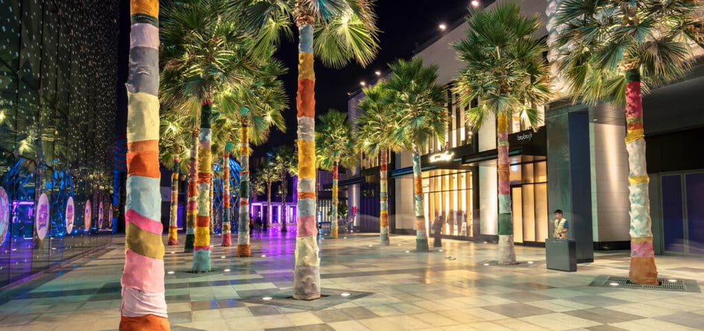 منظر بانورامي علوي لمشروع عقاري متعدد المباني