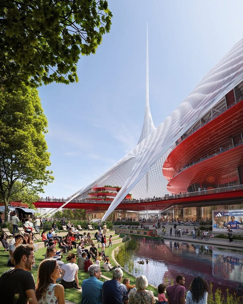 Futuristic proposed design for Manchester United’s new stadium.