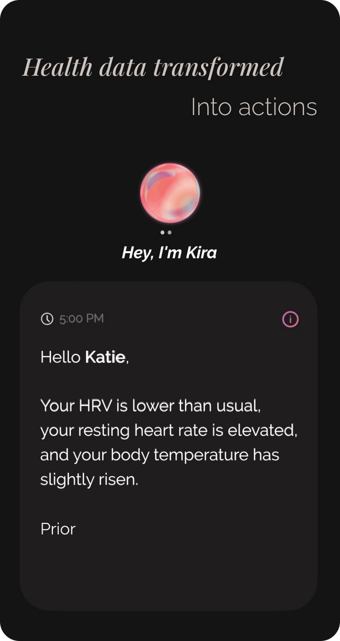 Personalized health advice powered by AI, based on Circular Ring 2 data