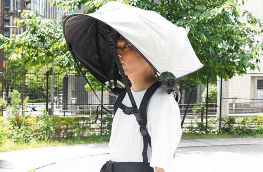 Hands-free Parasol Is Equal Parts Useful and Comical