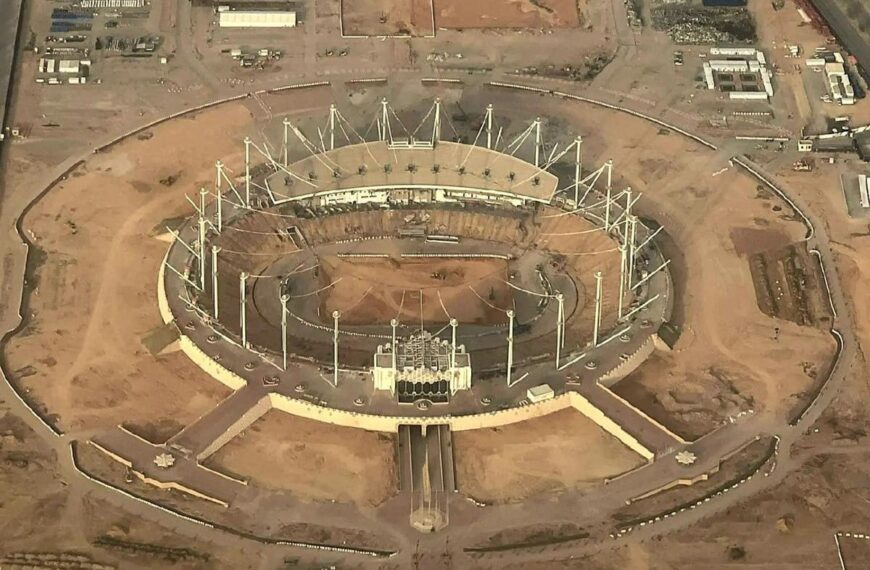 King Fahd Sports City Stadium Development Project: Excavation Work Begins After Tent Removal
