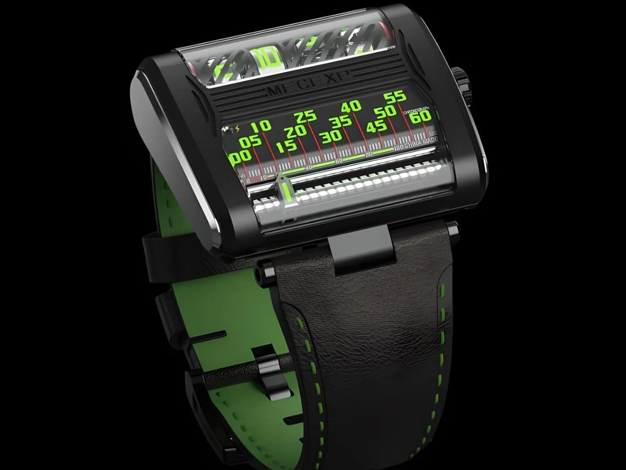 Comparison between traditional circular watch face and a linear time display
