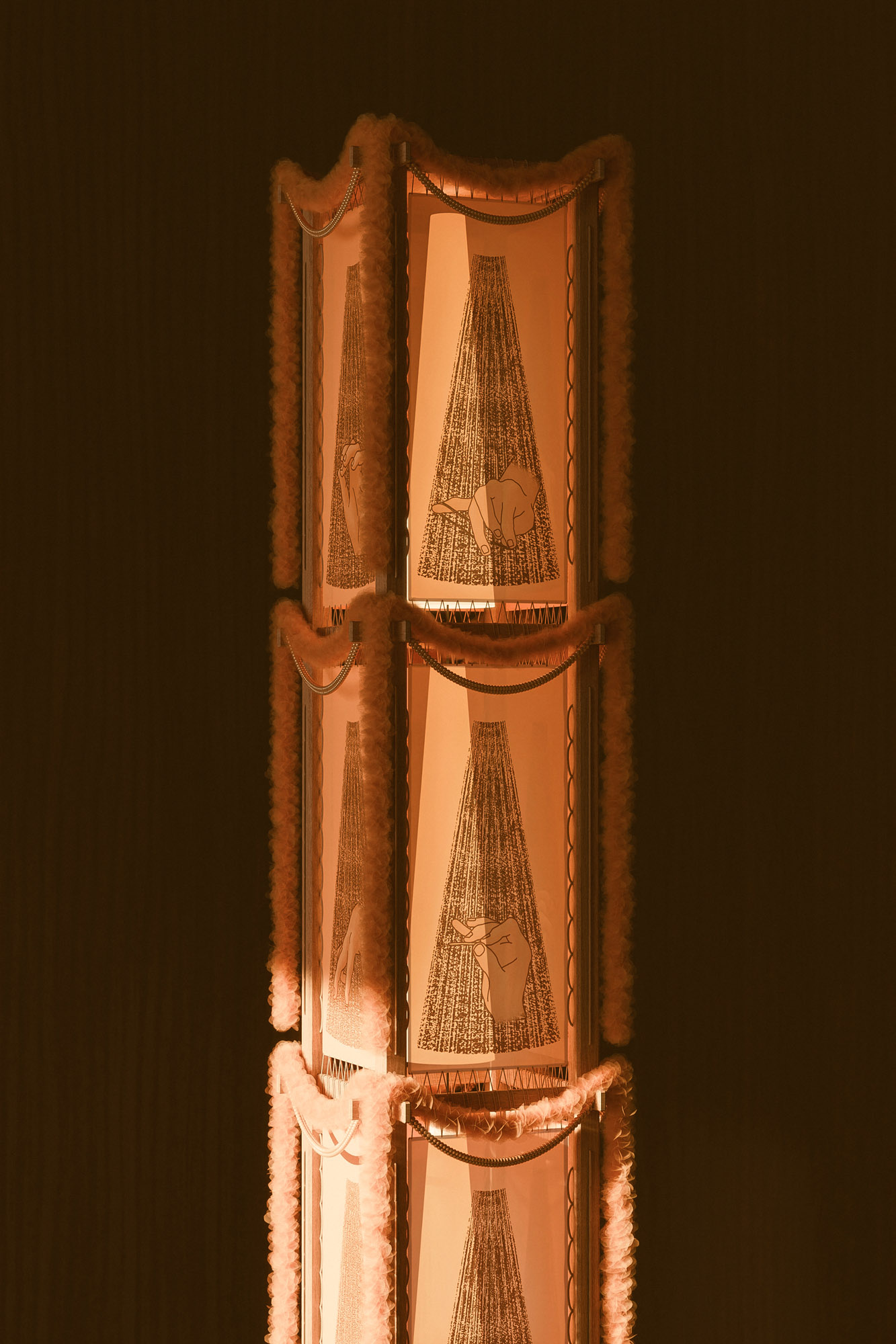 Detail of lamp by Duyi Han
