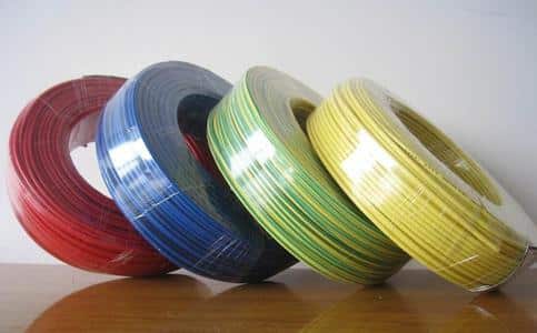 "Electrical cables in various colors used for selecting appropriate cable dimensions in architectural projects"