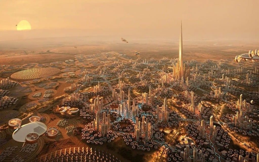 تصور مستقبلي لمدينة نيوم يدعم تطوير وادي الديسة بالقرب منها