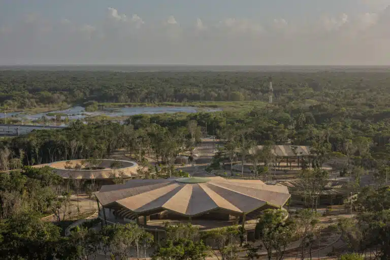 Quintana Roo park from above showing off geometric forms
