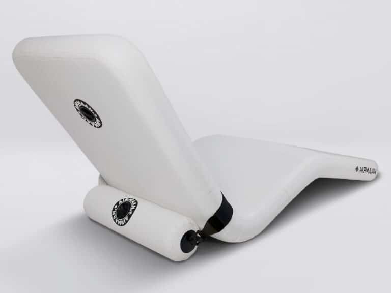 This Ergonomic Air Lounger folds like a Yoga Mat but feels like a Recliner