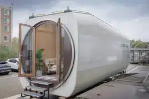 Blade-Made Transforms Wind Turbine Nacelle into Solar-Powered Tiny House