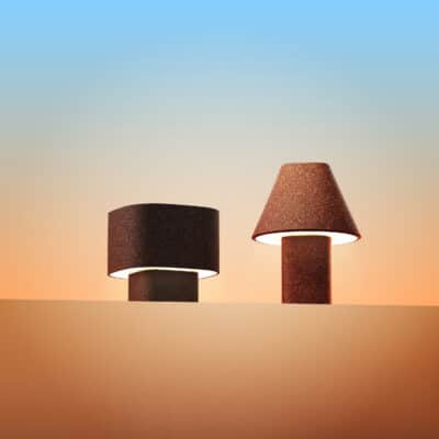 Terra sustainable lamps offer eco-friendly lighting made from biowaste, ideal for green architecture and sustainable construction projects.