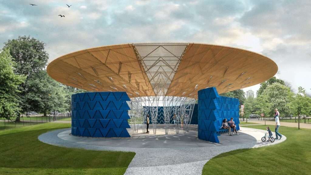 Innovative architectural design combining natural materials and ventilation