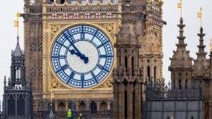 The iconic Big Ben clock in London, a symbol of English Gothic architecture"