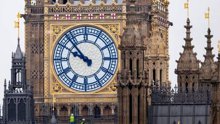 The iconic Big Ben clock in London, a symbol of English Gothic architecture"